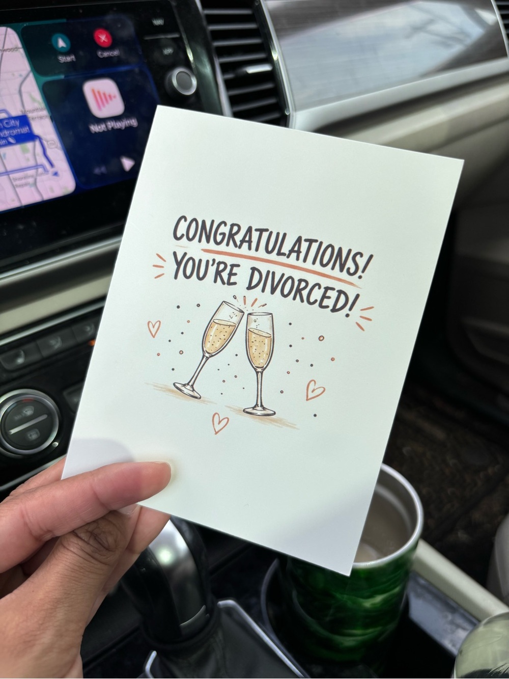 Congratulations! You're Divorced! Card - White
